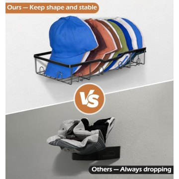 KEETDY Metal Hat Racks Hold 40 Caps Stylishly