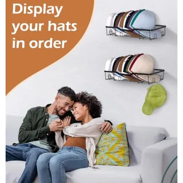 KEETDY Metal Hat Racks Hold 40 Caps Stylishly