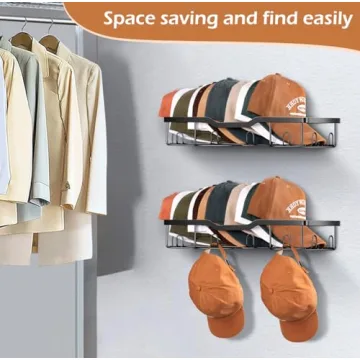KEETDY Metal Hat Racks Hold 40 Caps Stylishly