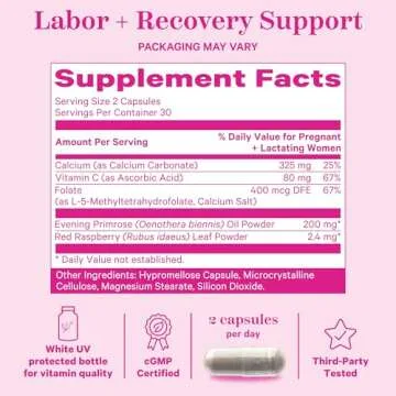 Pink Stork Labor Prep Capsules for Smooth Delivery