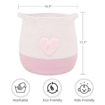 Childishness Ndup Large Cotton Rope Storage Basket: Playful & Practical Organization