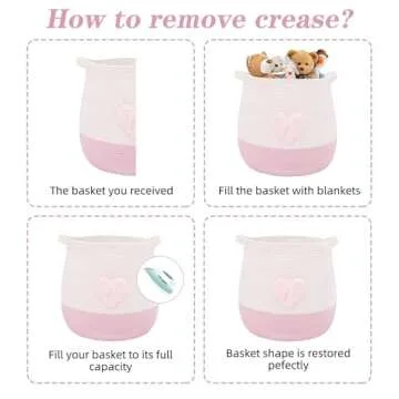 Childishness Ndup Large Cotton Rope Basket for Kids