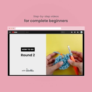The Woobles Beginners Crochet Kit with Easy Peasy Yarn as seen on Shark Tank - with Step-by-Step Video Tutorials - Fred The Dinosaur
