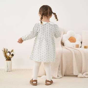 Pureborn Toddler Girls Floral Dress for Playful Days