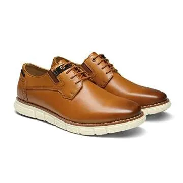 Bruno Marc Premium Leather Dress Sneakers for Men
