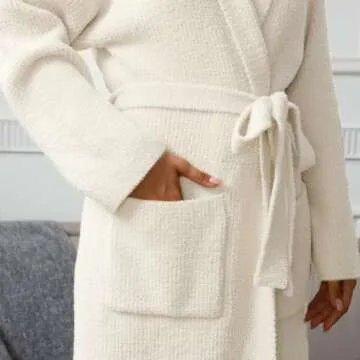 Ultra Soft Hooded Robe with Pockets for Women