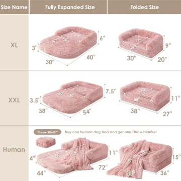 EHEYCIGA XL Dog Bed - Orthopedic Faux Fur Sleeping Couch