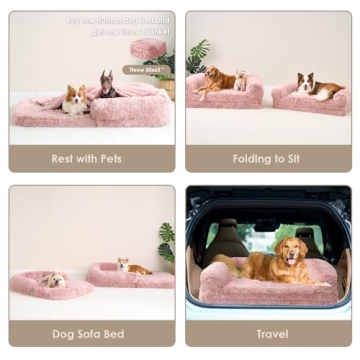 EHEYCIGA XL Dog Bed - Orthopedic Faux Fur Sleeping Couch