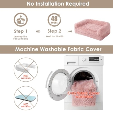 EHEYCIGA XL Dog Bed - Orthopedic Faux Fur Sleeping Couch