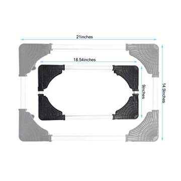 QianZhiHe CPU Rolling Stand,Mobile PC Holder with Locking Caster Wheels,Adjustable Width & Length Universal Computer Tower Holder Cart (White)