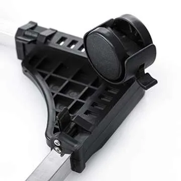 QianZhiHe CPU Rolling Stand,Mobile PC Holder with Locking Caster Wheels,Adjustable Width & Length Universal Computer Tower Holder Cart (White)