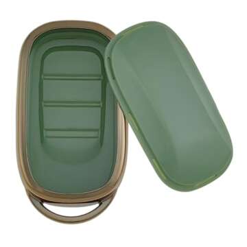 REPROTECTING TPU Key Fob Cover Compatible with (5 Buttons) 2022-2025 Honda Accord Civic HR-V CR-V Pilot Sport SI EX EX-L Touring (Green/White)