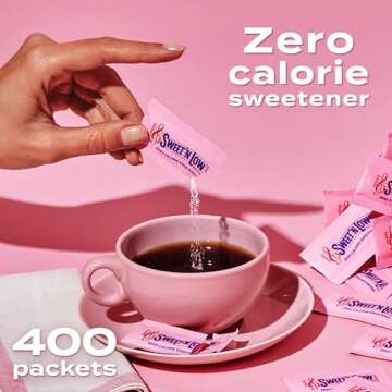Sweet'N Low Zero Calorie Sweetener Packets, 400 Ct, Kosher & Gluten Free, Low Glycemic Index, Indivi...