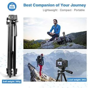Ubeesize 50” Lightweight Phone Tripod for Cameras