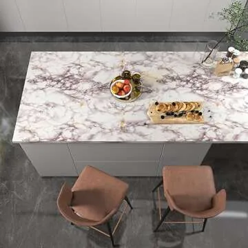 VIOPVERY White Marble Wallpaper Peel and Stick 15.7"x393" Waterproof Contact Paper for Home Decor