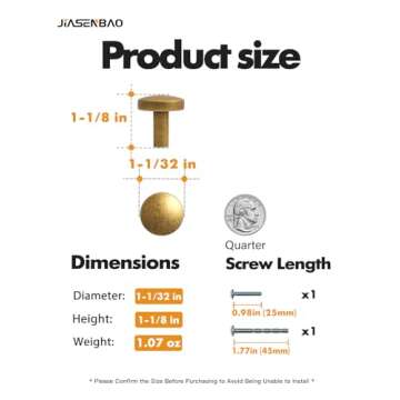 JIASENBAO 2 Pack Antique Brass Cabinet Knobs Classic Vintage Retro Drawer Pulls Kitchen Cupboard Bat...