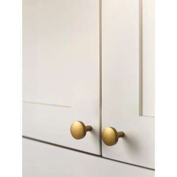 JIASENBAO 2 Pack Antique Brass Cabinet Knobs Classic Vintage Retro Drawer Pulls Kitchen Cupboard Bathroom Dresser Handles Cabinet Hardware Middle