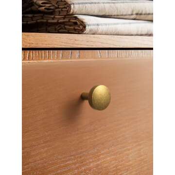 JIASENBAO 2 Pack Antique Brass Cabinet Knobs Classic Vintage Retro Drawer Pulls Kitchen Cupboard Bathroom Dresser Handles Cabinet Hardware Middle