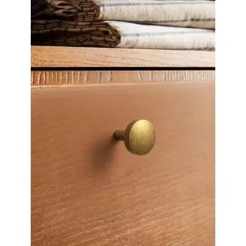 JIASENBAO 2 Pack Antique Brass Cabinet Knobs Classic Vintage Retro Drawer Pulls Kitchen Cupboard Bathroom Dresser Handles Cabinet Hardware Middle