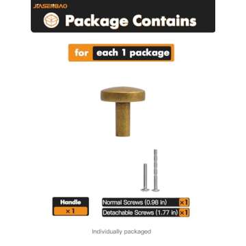 JIASENBAO 2 Pack Antique Brass Cabinet Knobs Classic Vintage Retro Drawer Pulls Kitchen Cupboard Bathroom Dresser Handles Cabinet Hardware Middle