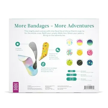 Welly Flex Fabric Bandages 200 Count Assorted Fun Patterns