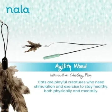 Nala Cat Feather Wand - Interactive, Telescoping Toy for Cats