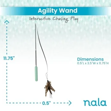 Nala Cat Feather Wand - Interactive, Telescoping Toy for Cats