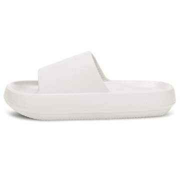 welltree Slides for Women Men Pillow Slippers Non-Slip Bathroom Shower Sandals Soft Thick Sole Indoo...