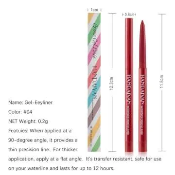DekRion Waterproof Eyeliner Pencil: High-Pigmented Colors for Women