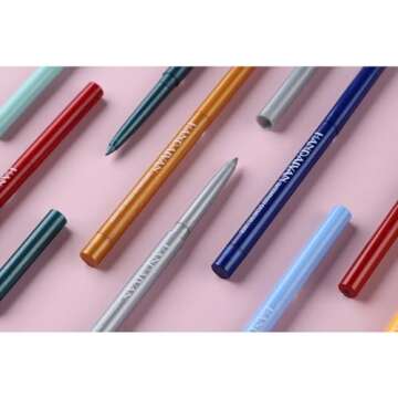 DekRion Waterproof Eyeliner Pencil: High-Pigmented Colors for Women