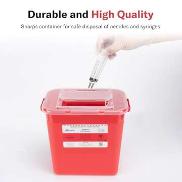 Alcedo Sharps Container for Home Use - 2 Gallon (3-Pack)