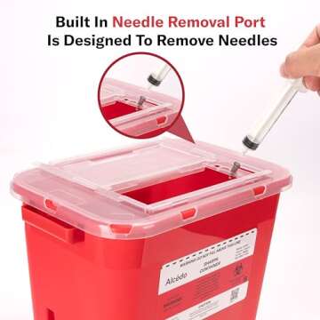 Alcedo 2-Gallon Sharps Container - Safe Disposal Solution