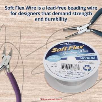 Soft Flex 49 Strand Beading Wire 0.19 Diameter 100 Feet