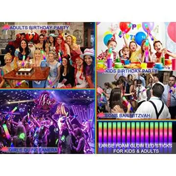 Durable Glow Sticks for Safe Party Fun 16" Foam Light Up