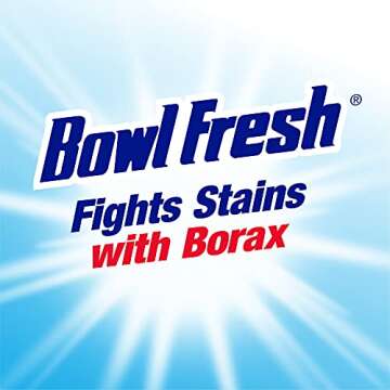 Bowl Fresh Blue plus Borax Automatic Toilet Bowl Cleaner Tablets, Toilet Freshener Tablets with Borax, 2 Count