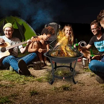 FireBeauty Heavy Duty Outdoor Fire Pit - BBQ Grill Accessory