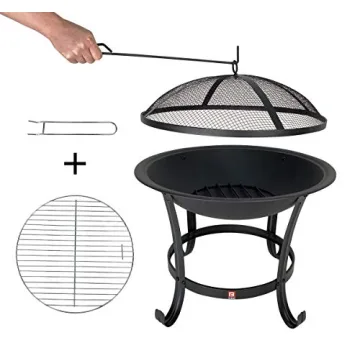 FireBeauty Heavy Duty Outdoor Fire Pit - BBQ Grill Accessory