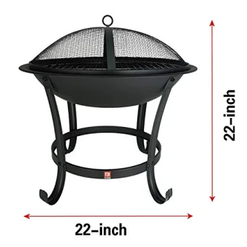 FireBeauty Heavy Duty Outdoor Fire Pit - BBQ Grill Accessory