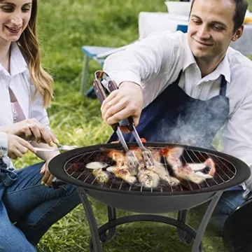 FireBeauty Heavy Duty Outdoor Fire Pit - BBQ Grill Accessory