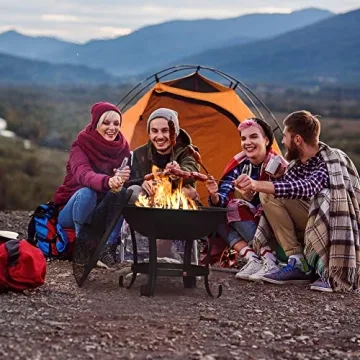 FireBeauty Heavy Duty Outdoor Fire Pit - BBQ Grill Accessory