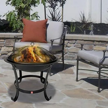 FireBeauty Heavy Duty Outdoor Fire Pit - BBQ Grill Accessory
