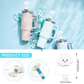 Baseola Cloud Straw Tip Covers for 0.4 Inch Straws