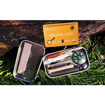 Fresnel 4X Magnifier - Compact Pocket Ruler 10 Pack