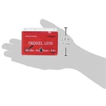 Fresnel 4X Magnifier - Compact Pocket Ruler 10 Pack
