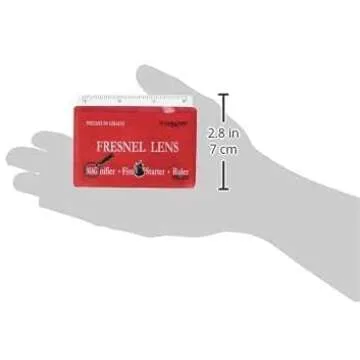 Fresnel 4X Magnifier - Compact Pocket Ruler 10 Pack