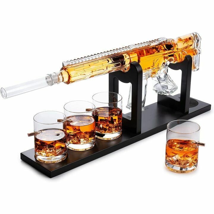 AR15 Whiskey Decanter Set with Glasses - Limited Edition