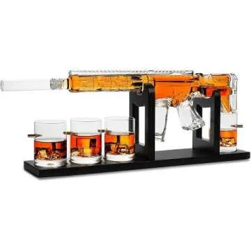 AR15 Whiskey Decanter Set with Glasses - Limited Edition