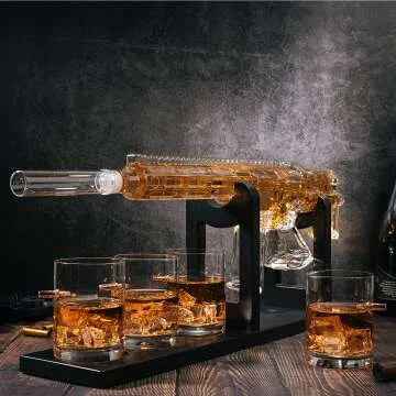 AR15 Whiskey Decanter Set with Glasses - Limited Edition