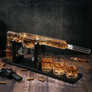 AR15 Whiskey Decanter Set with Glasses - Limited Edition