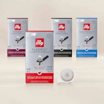 illy E.S.E. Coffee - Single-Serve Coffee Capsules & Pods – Classico Decaf Roast - Notes Of Caramel, Orange Blossom & Jasmine - For E.S.E Coffee Machines - Extraordinary Aroma & Body – 18 Count